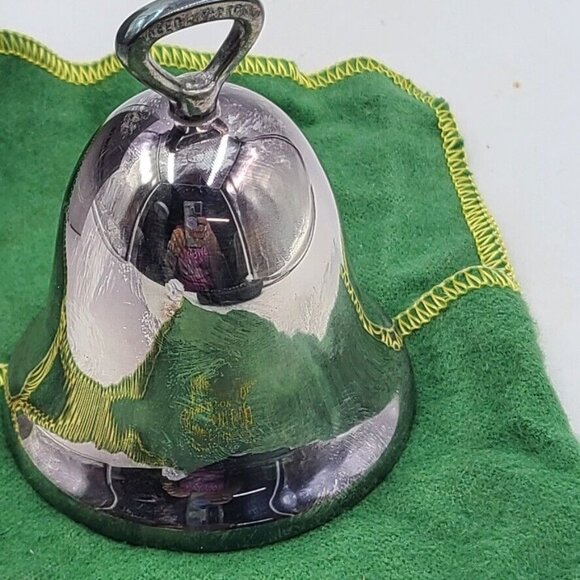 Vintage Reed & Barton Silver Plate Bell Engraved Christmas 1976 - Picture 6 of 9